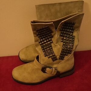 Studded Tan Boots